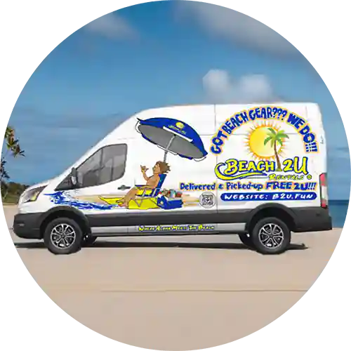 Beach2u Gear pickup and delivery van