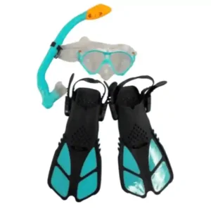 child's, kid's snorkel, mask and flippers rental set