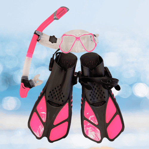 womens snorkel set pink