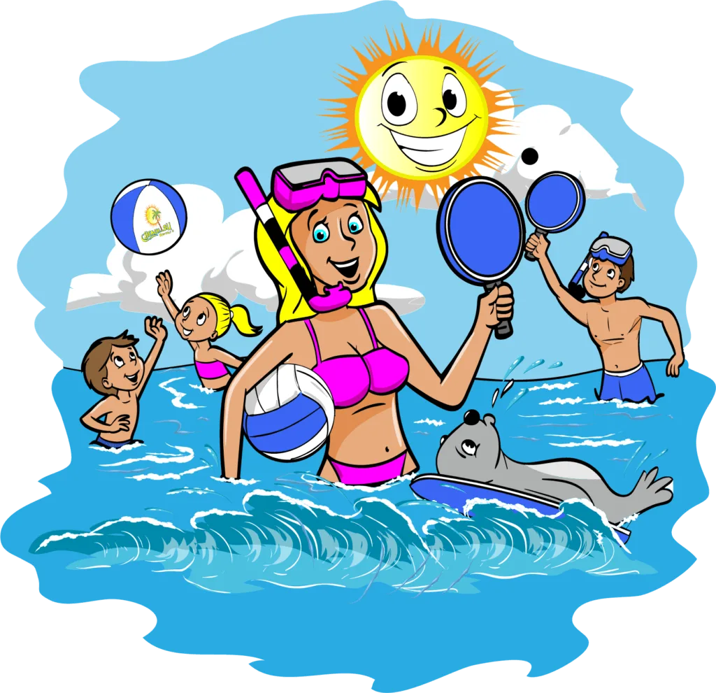girl with paddle