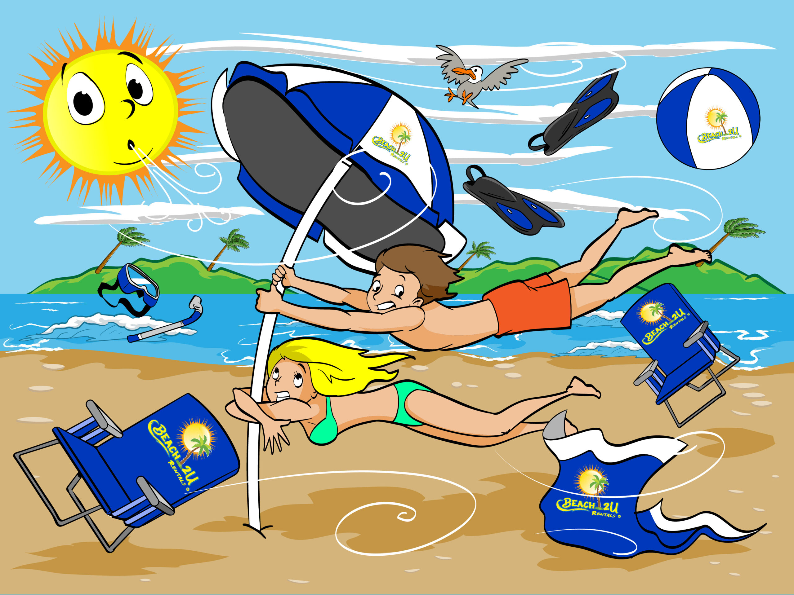 Choosing the best beach umbrella sand