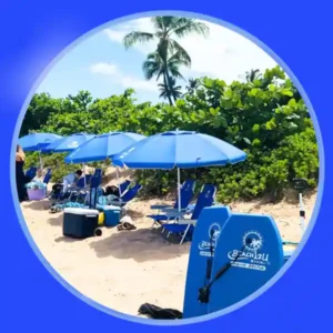 Beach chair and umbrella rentals